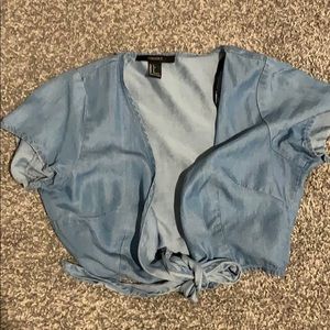 Denim crop top